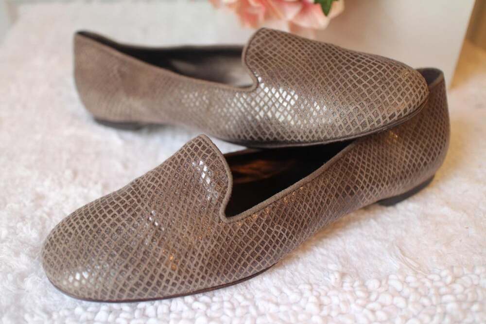 AGL Attilio Giusti Leombruni EMBOSSED SLIP ON Flats 39 us 9 (sh3000
